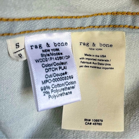 Rag & Bone - Light Wash Blue Denim Jacket - Small - Soft Denim - Like new! - Picture 7 of 7